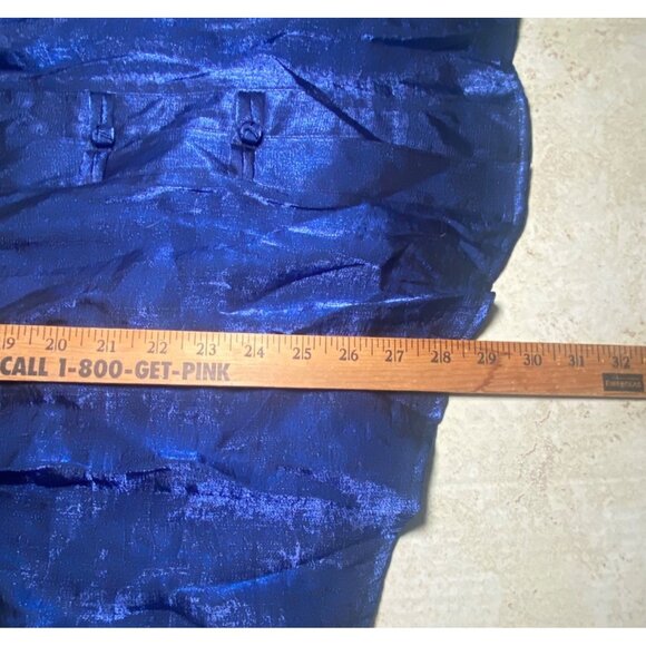 Sara Michelle Iridescent Blue Button-Up Blouse Size 3X Holiday Party New Year - Picture 6 of 8